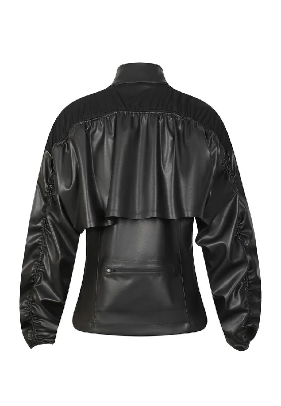 Vegan Leather Windbreaker