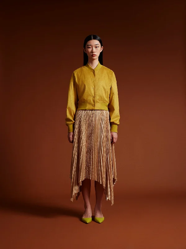 Poised Asymmetric Pleated Skirt 3.0