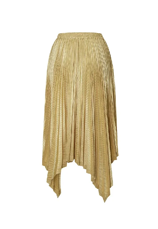 Poised Asymmetric Pleated Skirt 3.0