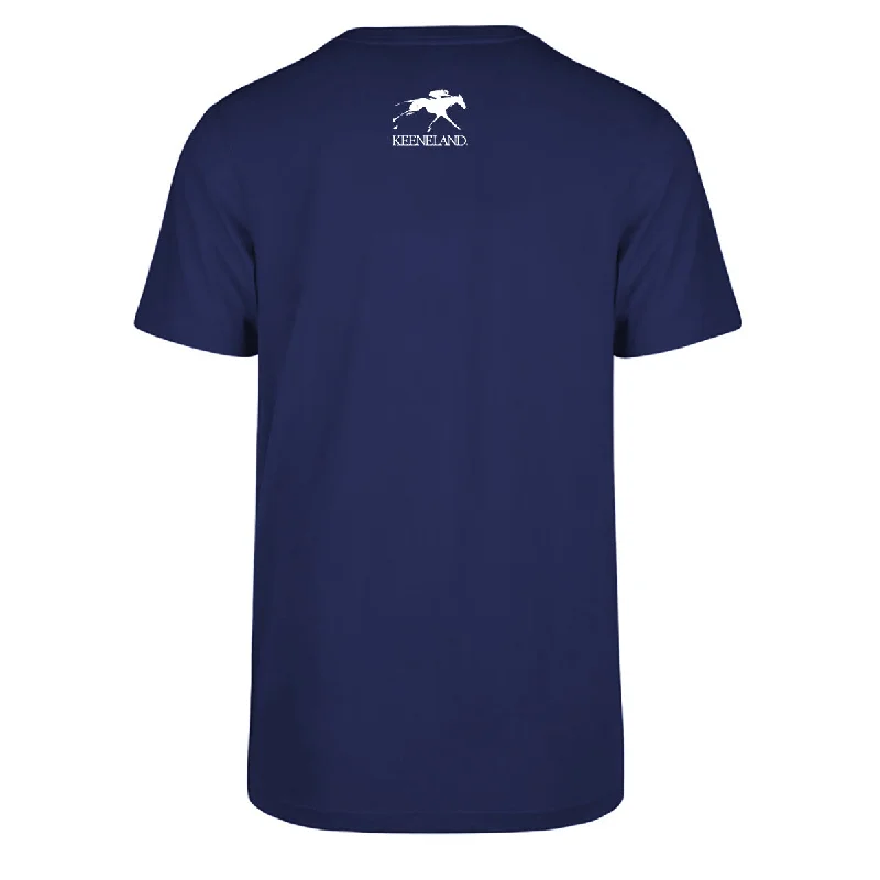 Ahead Keeneland Running Horses With Flag Tee