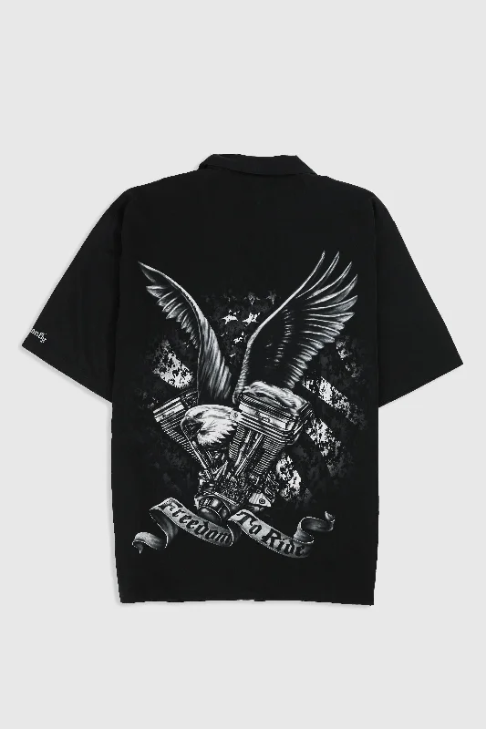 Deadstock Dragonfly Freedom to Ride Camp Shirt - L, XXL, XXXL