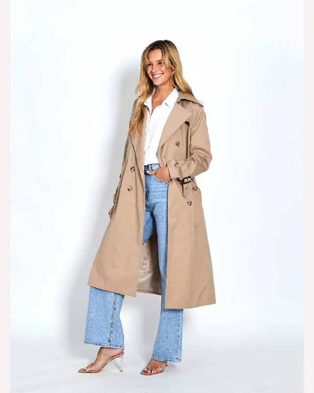 Leoni Teddy Trench Coat - Taupe