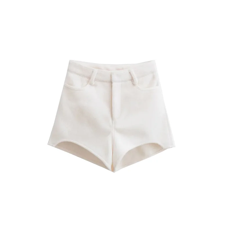 Litzy Solid Color Cut Out High Waist Shorts