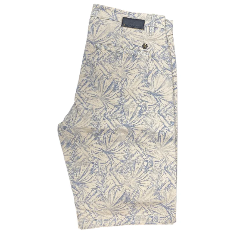 No Excess - Dyed Printed Shorts - Cream