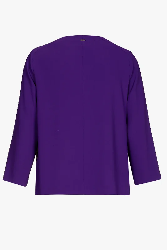 paarse blouse met v-hals