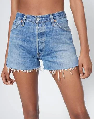 RE/DONE High Rise Short Indigo