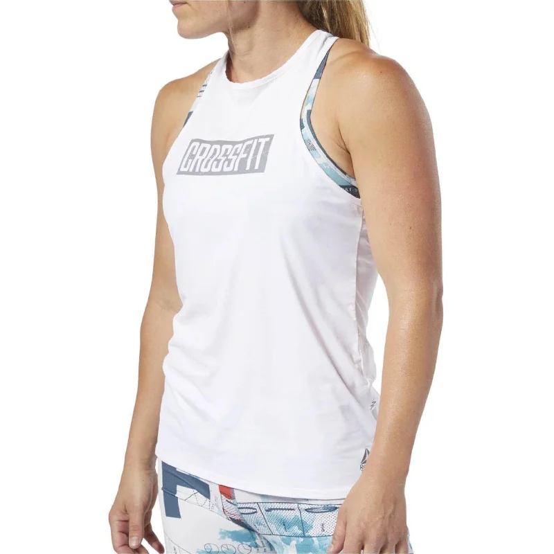 Reebok Crossfit Activchill Womens Training Vest Tank Top - White