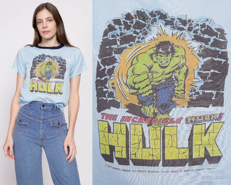 70s Incredible Hulk Ringer T Shirt - Extra Small