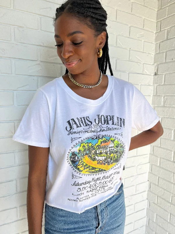 Janis Joplin Hemisphere Arena Crop Tee