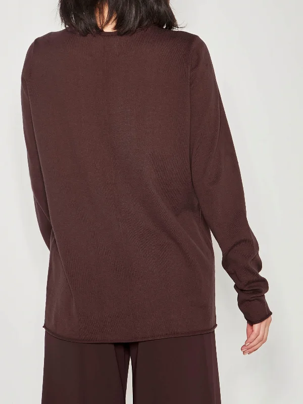 JHL Crew L/S T (Fine Cotton Cashmere) Chestnut