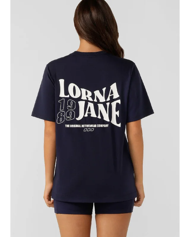 Lorna Jane 89 Relaxed Tee - French Navy