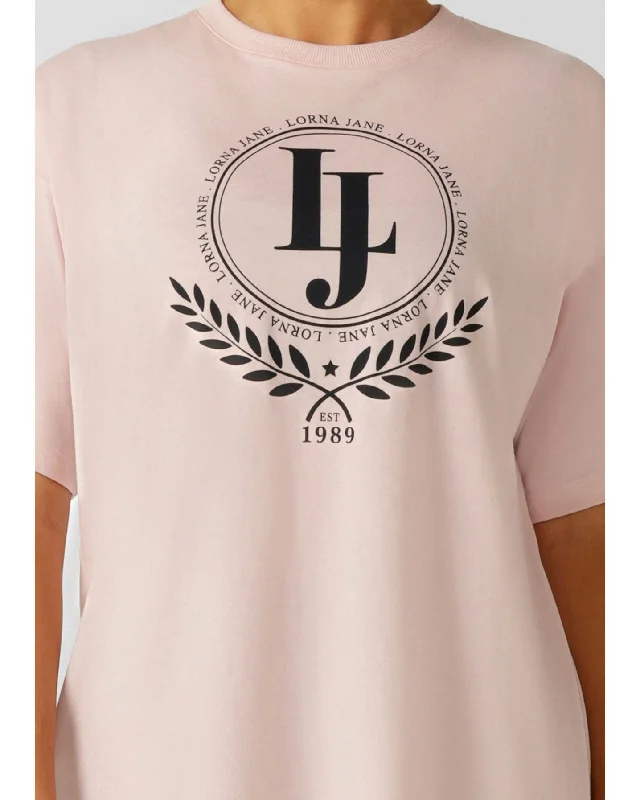 Lorna Jane Triumph Boyfriend Tee - Pale Peony