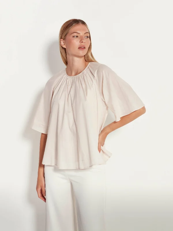 Odette Blouse (Cotton Voile) Parchment