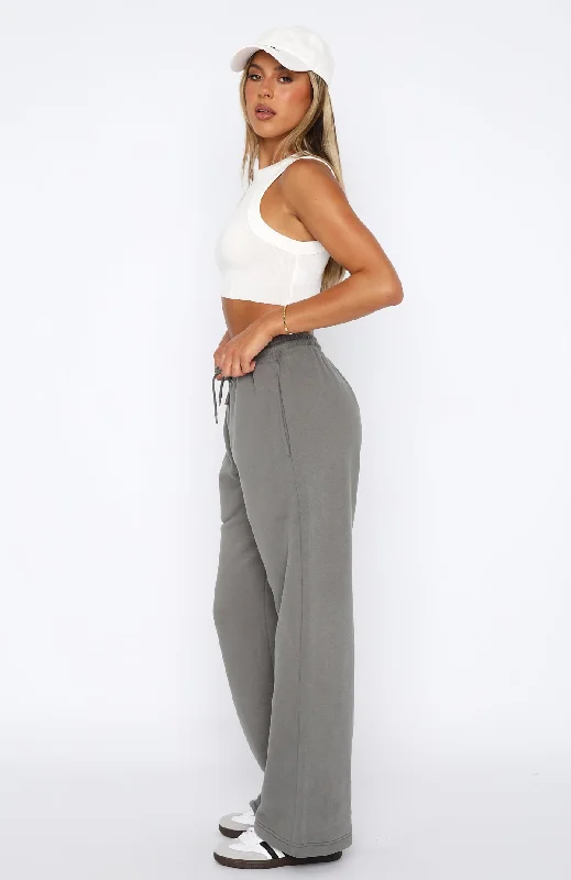 Stick With Me Wide Leg Sweatpants Slate