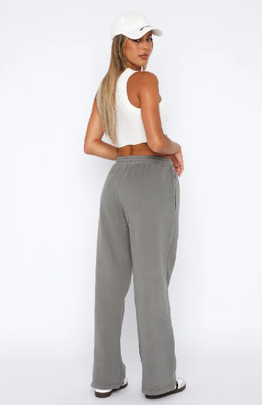 Stick With Me Wide Leg Sweatpants Slate