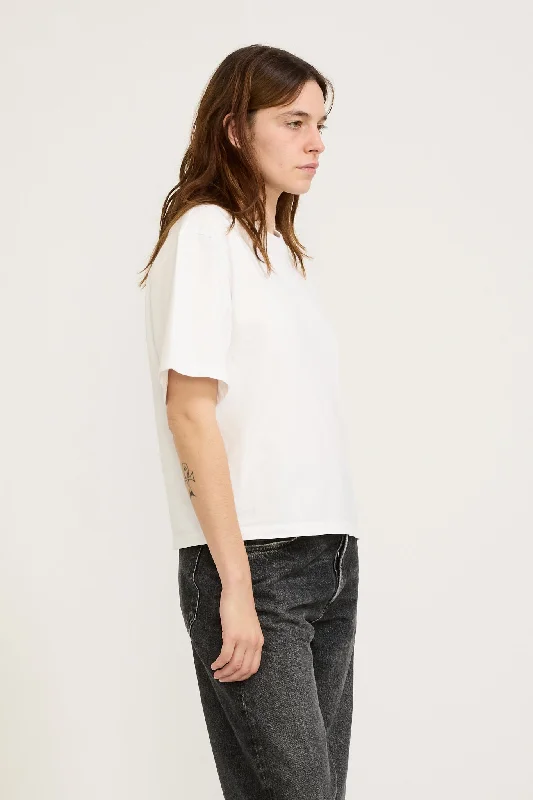 Sulma Drop Shoulder Tee White