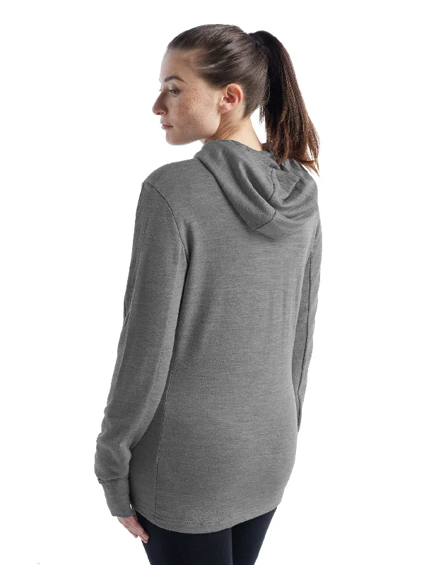 Womens Quantum III LS Zip Hoodie - Metro Heather