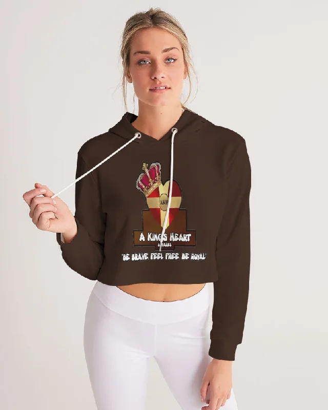 AKH Brown Women's Cropped Hoodie