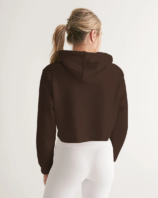 AKH Brown Women's Cropped Hoodie