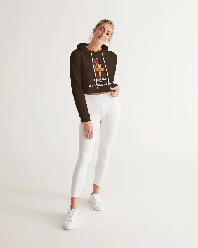 AKH Brown Women's Cropped Hoodie