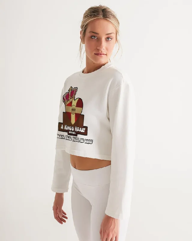 AKH White Women's Cropped Sweatshirt