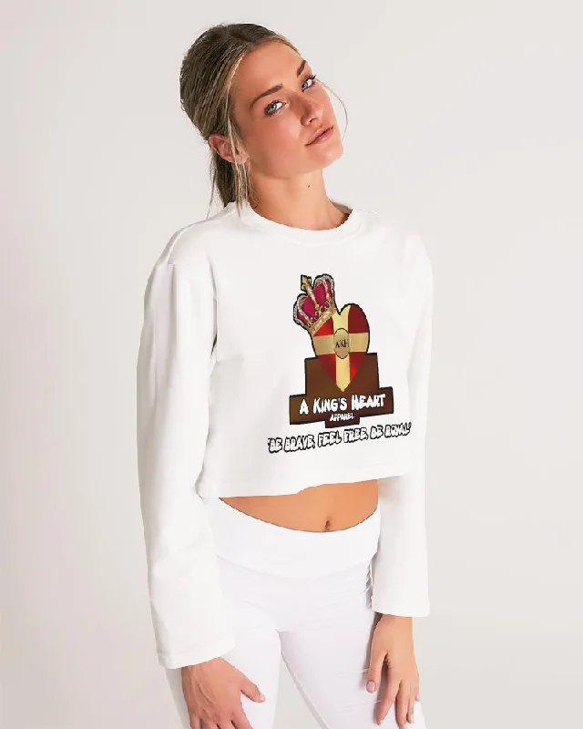 AKH White Women's Cropped Sweatshirt