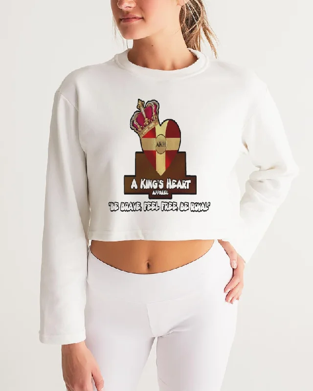 AKH White Women's Cropped Sweatshirt