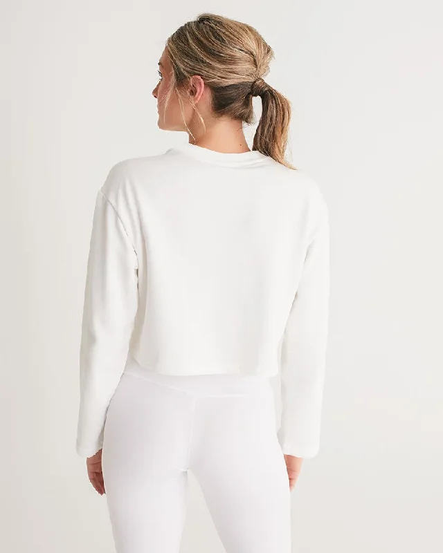 AKH White Women's Cropped Sweatshirt