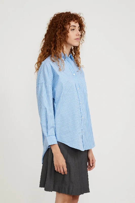 Chiara Shirt Mid Length Lagoon/White