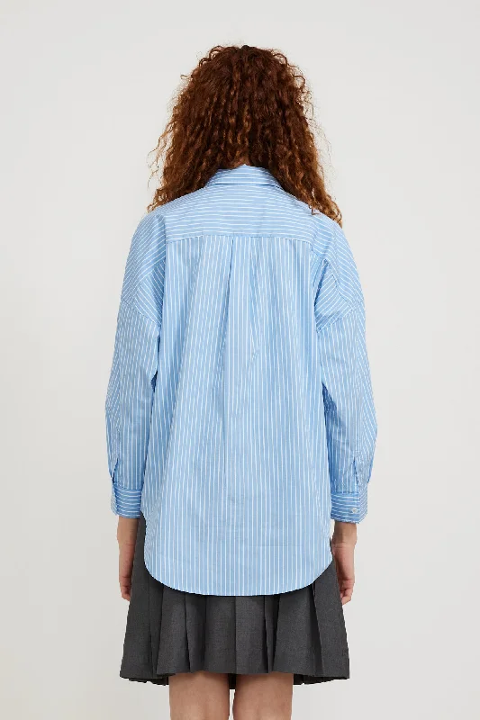 Chiara Shirt Mid Length Lagoon/White