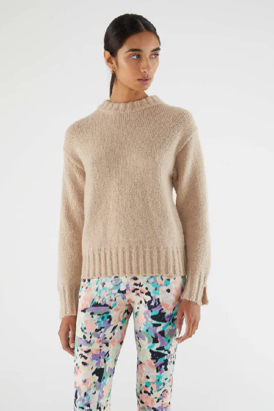 Compania Fantastica Beige Thick Knit Sweater