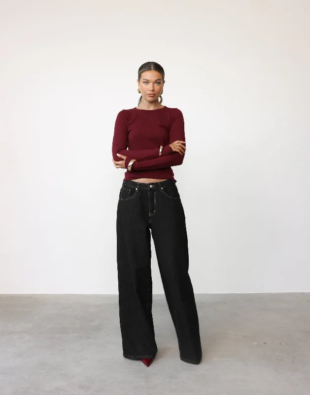 Joey Long Sleeve Top (Shiraz)