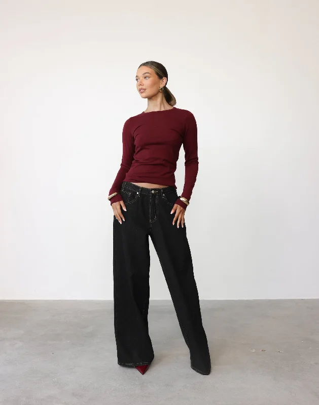 Joey Long Sleeve Top (Shiraz)