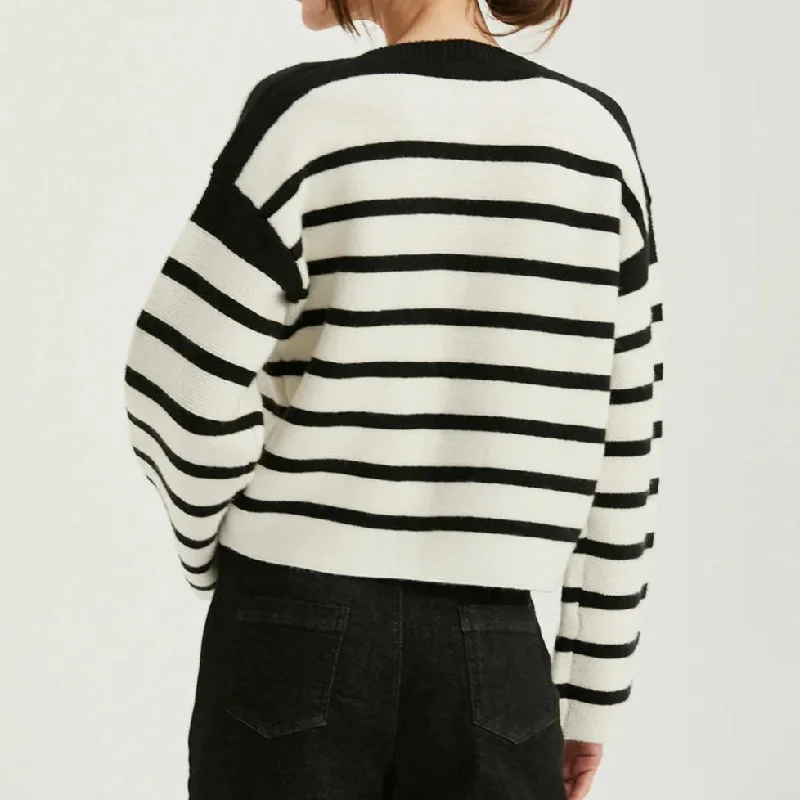 Rowan Striped Olive Sweater Top