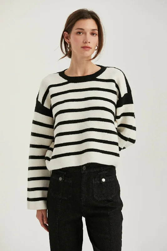 Rowan Striped Olive Sweater Top