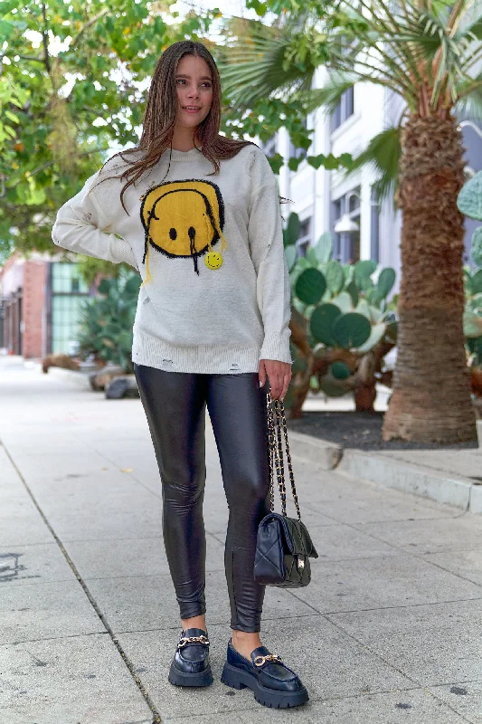 Reversed Happy Face Sweater