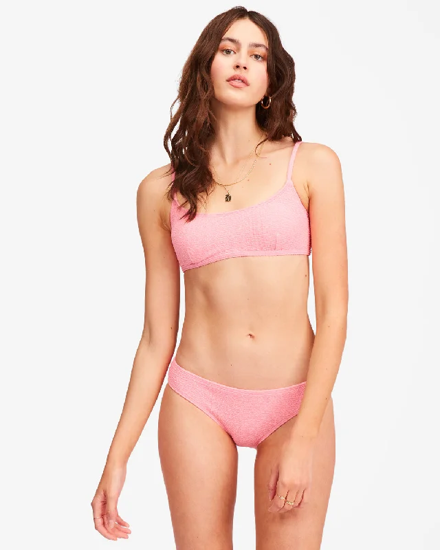 So Dazed Avery Mini Crop Bikini Top - Pink Sunset