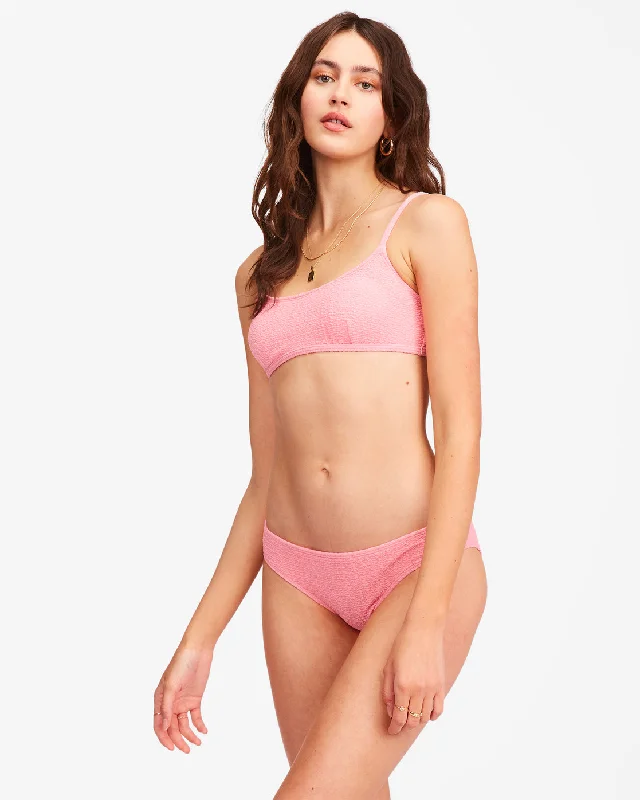 So Dazed Avery Mini Crop Bikini Top - Pink Sunset