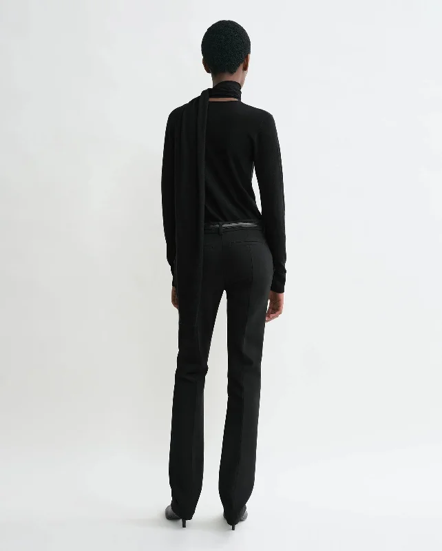 LOW WAIST SLIM TROUSER / BLACK