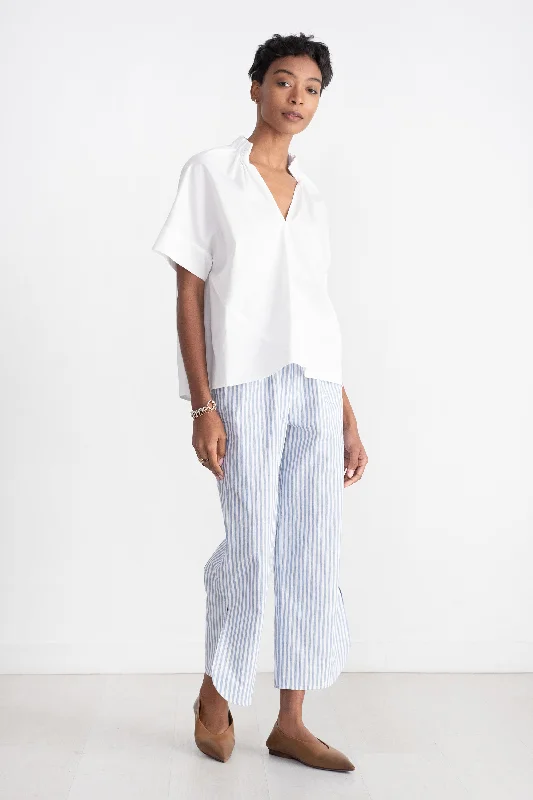 Ruched Front Pant, Blue