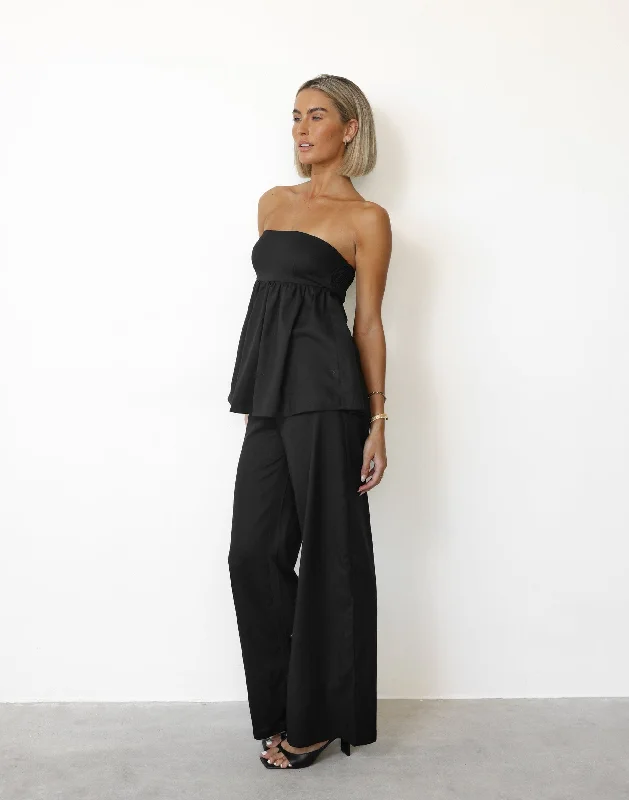 Tarsha Linen Pants (Black)