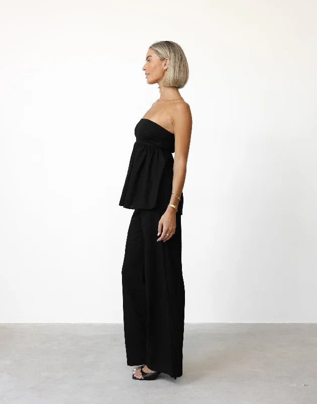 Tarsha Linen Pants (Black)