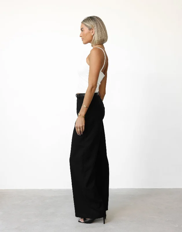 Tarsha Linen Pants (Black)