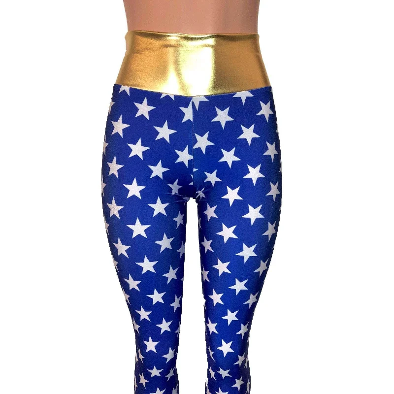 Wonder Woman Inspired High Waist Leggings Pants