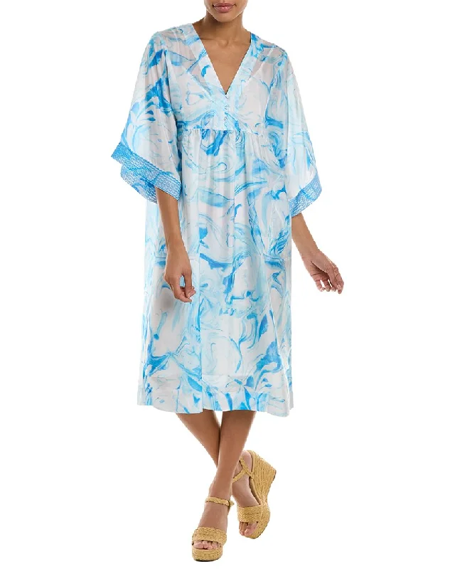 Johnny Was Marble Ocean Silk Kimono Dress